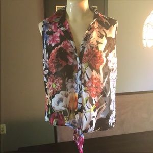 DizzyLizzy Semi Sheer Floral Blouse